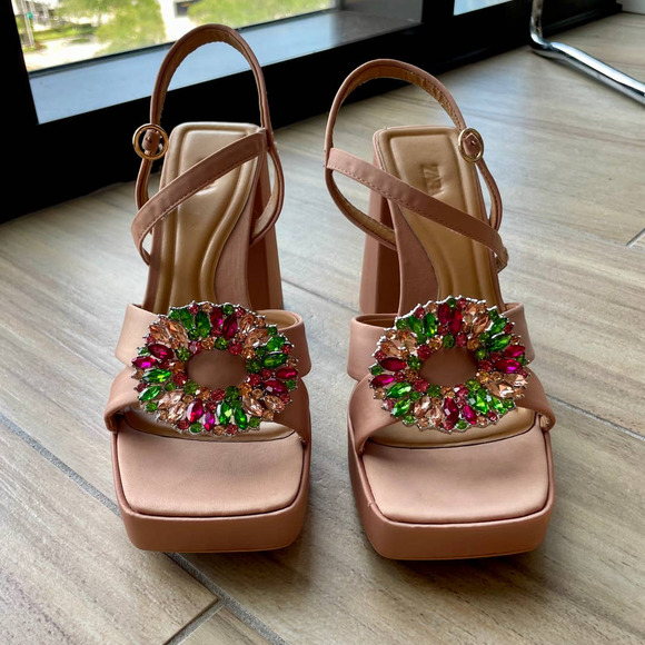 Zara Rhinestone Platform Heels - Picture 6 of 6